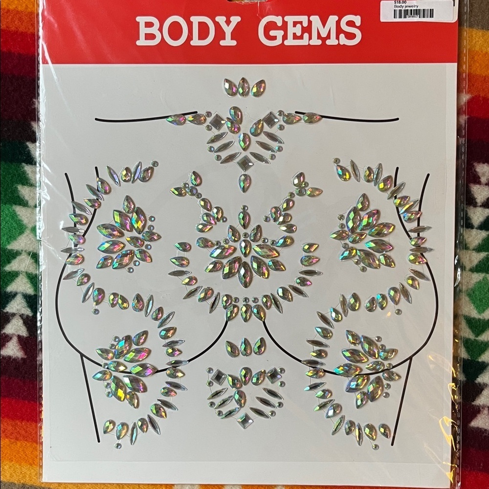 Holographic Rave Festival Burlesque Body Gems NWT